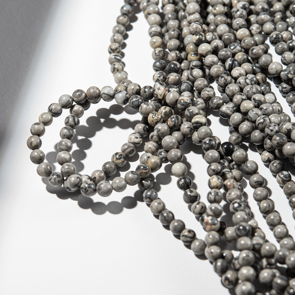 Доломит (картографическая яшма) натуральный, 4,7мм, шар