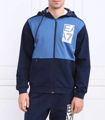 Худи EA7 - голубой(3RPM55 PJ05Z)