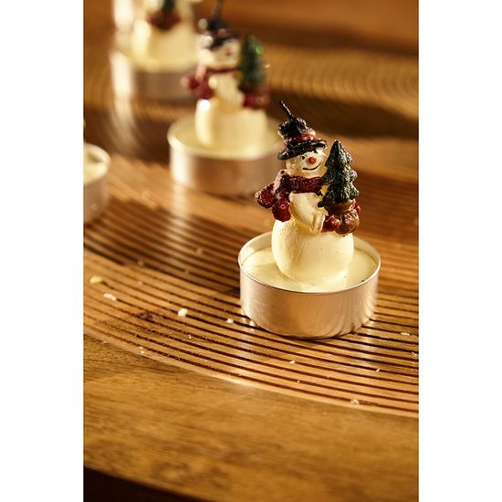 Набор декоративных свечей festive snowman из коллекции new year essential, 6 шт.