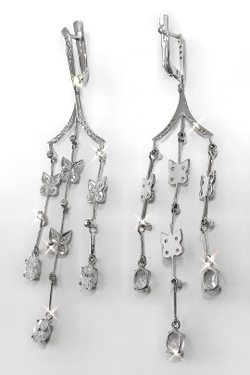 Ювелирные серьги из серебра