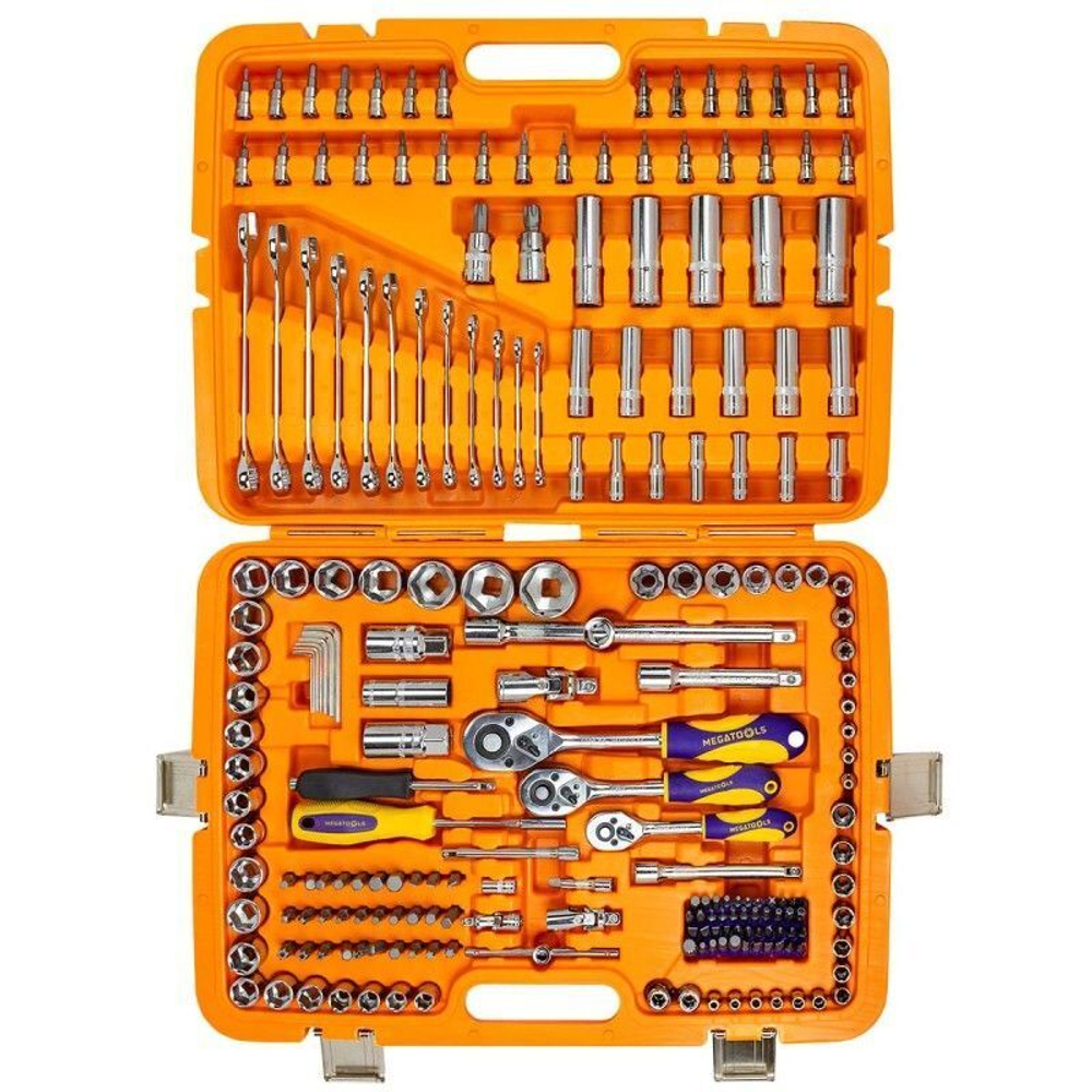Набор инструментов в пластиковом кейсе (216 предметов) MEGATOOLS MT-38841