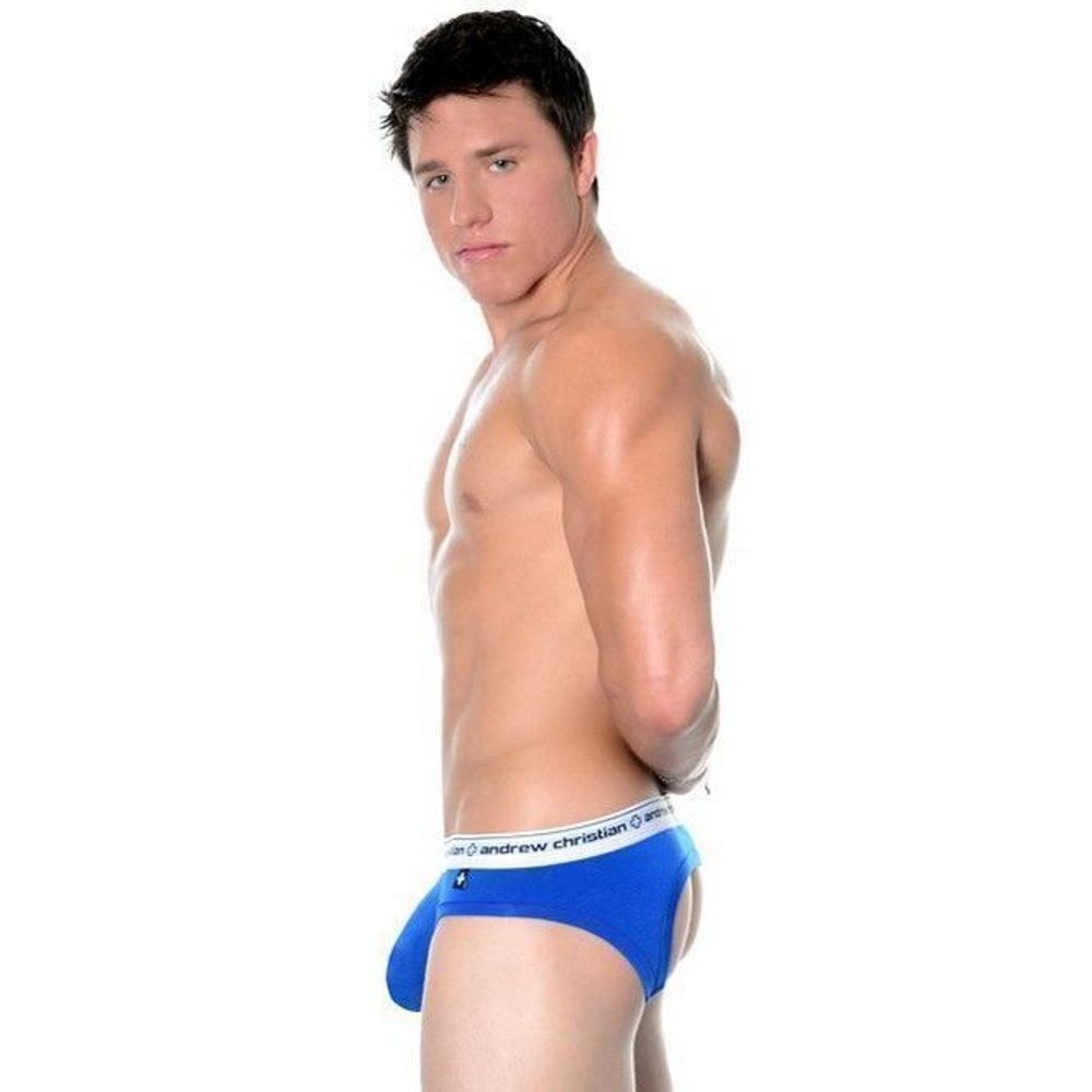 Мужские трусы джоки синие Andrew Christian  AC21