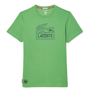 Мужская теннисная футболка Lacoste Ultra-Dry Sport Roland Garros Edition Tennis T-Shirt - зеленый