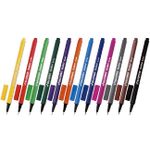 Набор капиллярных ручек 12цв. Brauberg Aero, трехгранные, 0.4мм, цветной корпус