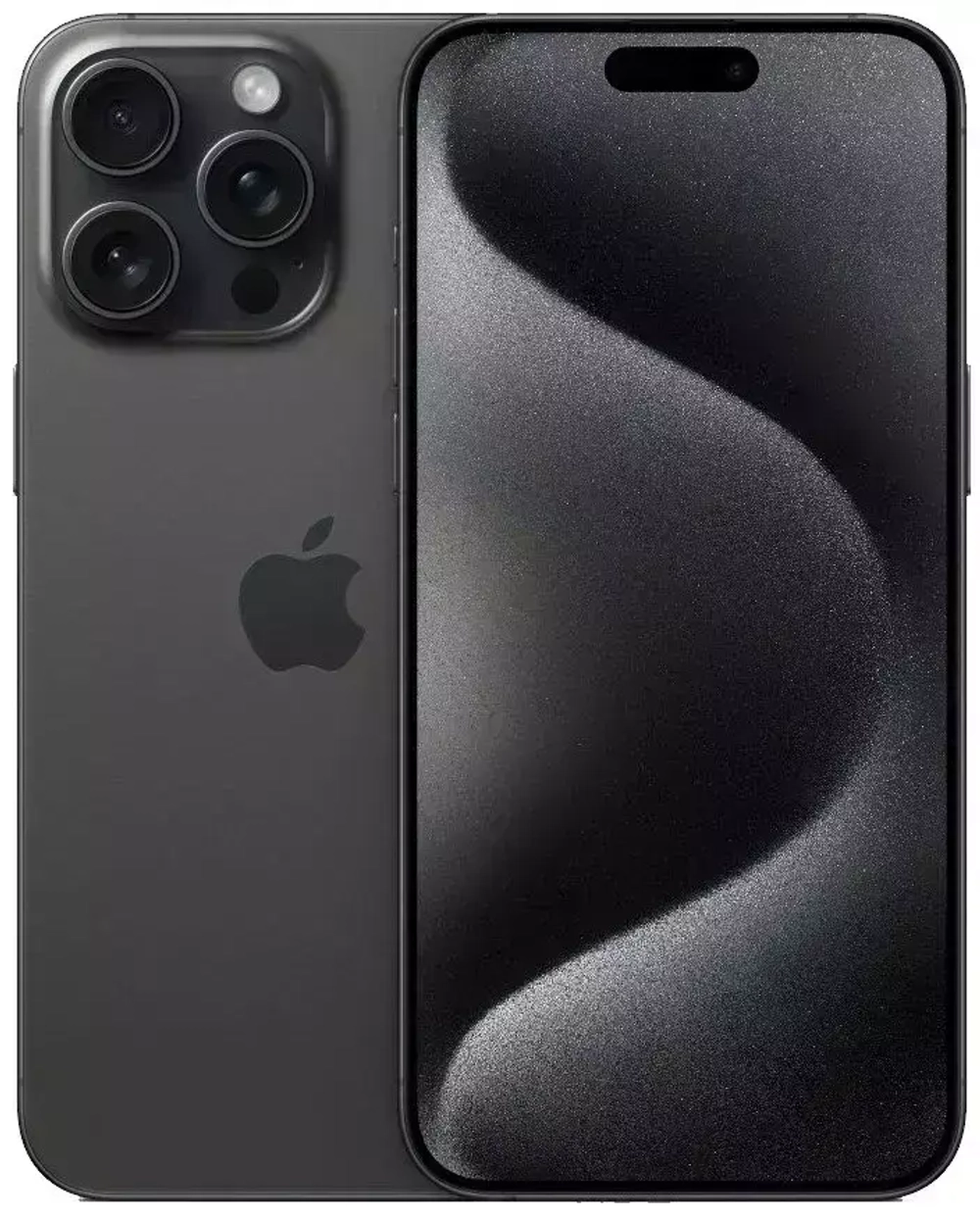 iPhone 15 Pro 128 ГБ, eSIM, чёрный титан
