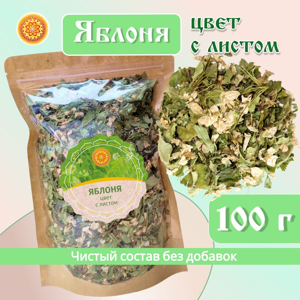 Яблоня цвет / цвет с листом.