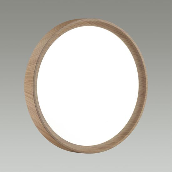 7603/DL PALE SN 175 Светильник пластик/св.корич. под дер LED 48Вт 3000-6300K D400 IP43 пульт ДУ WOODI