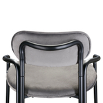 Стул барный LATITUDE Ror, Round, велюр, черный/серый