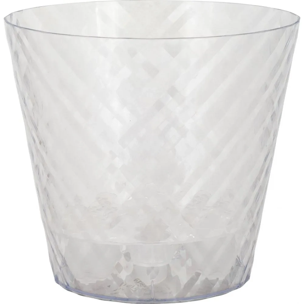 Горшок для цветов InGreen Manhattan Cristallo D160мм, 1,6 л c дренажной вставкой прозрачна