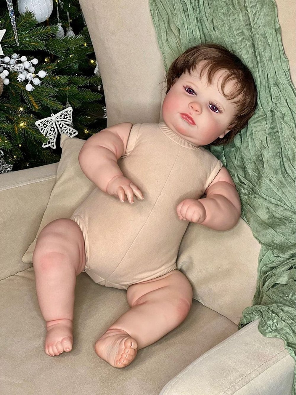 Кукла Реборн мягконабивная 60см в пакете (FA-036A)