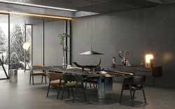 Plain Cement Coffee-Grey Matt Спеченный камень 120*270/0.6