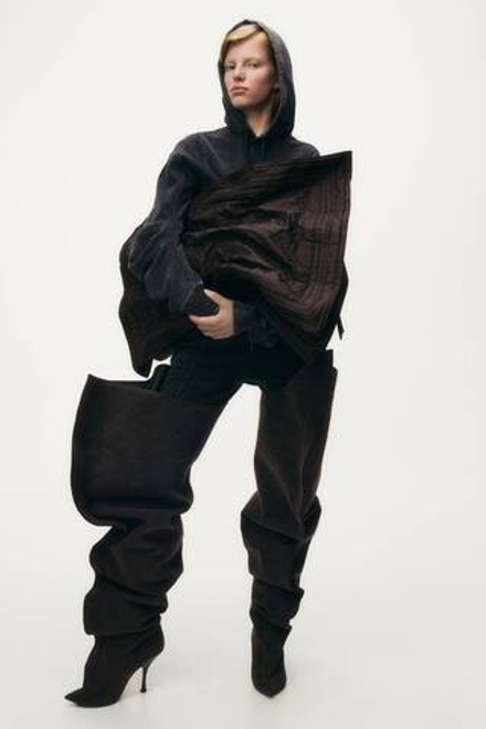 H&M - Glenn Martens Большая сумка-тоут, темно-коричневый