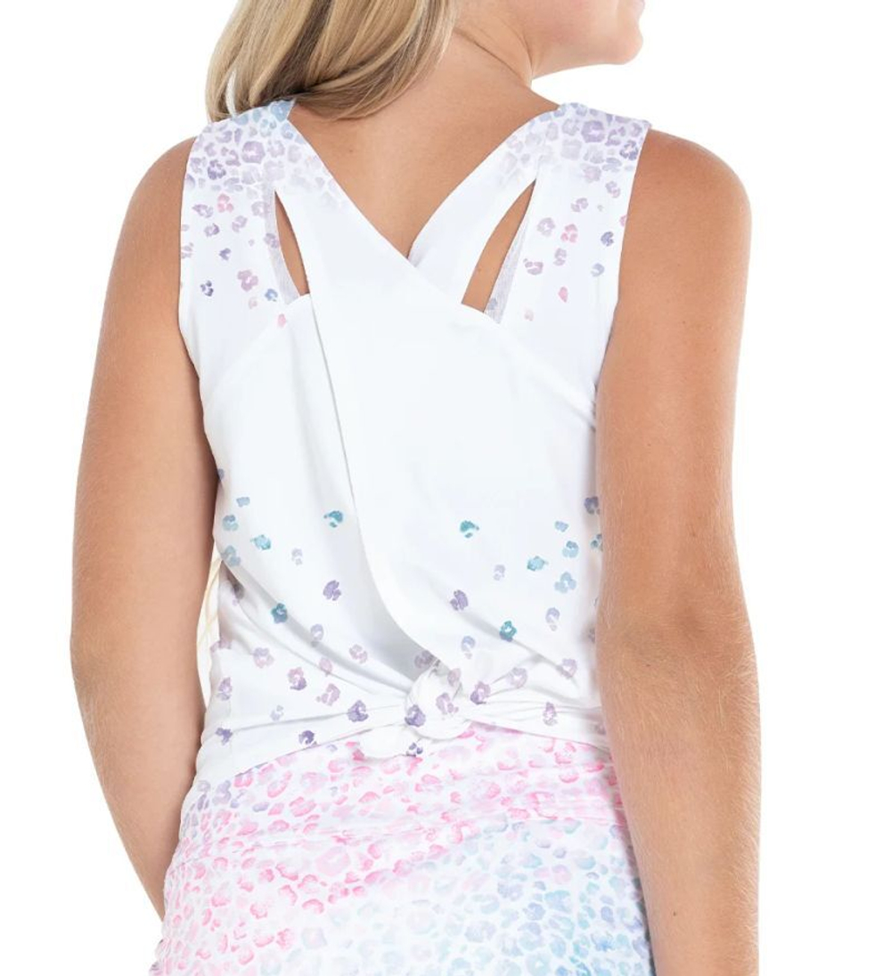 Футболка для девочки теннисная Lucky in Love Novelty Stay Fierce Tie Back Tank Top - разноцветный