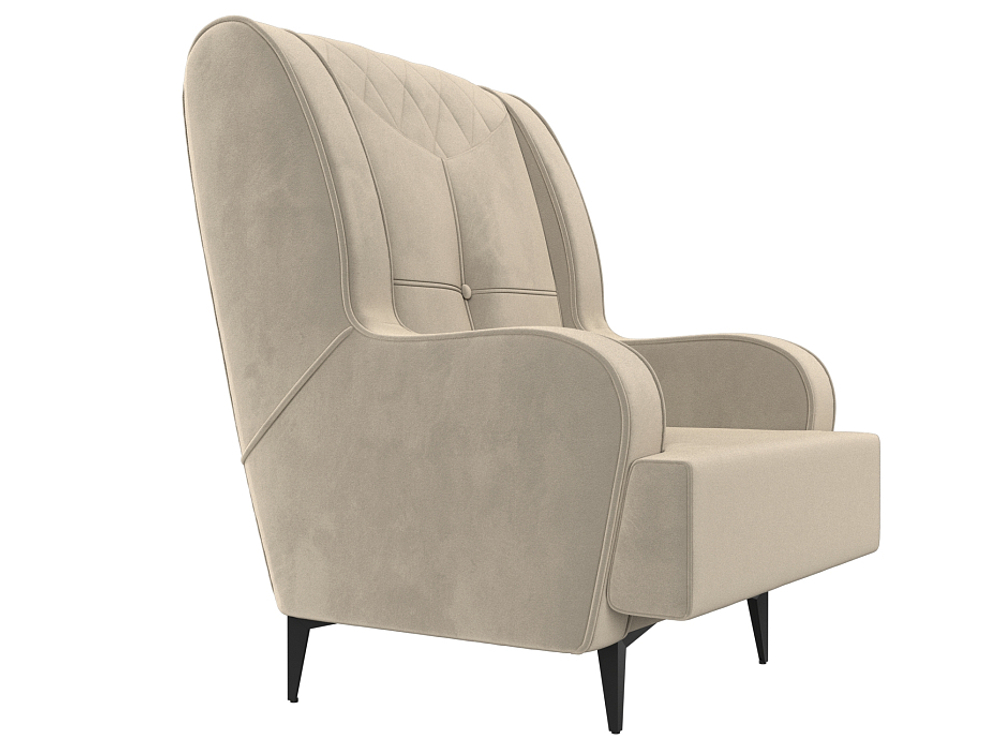 Кресло Неаполь, Бежевый, Микровельвет, 111960