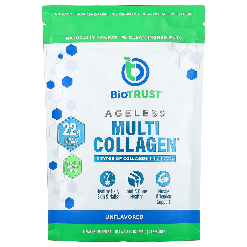 BioTRUST, Ageless Multi-Collagen®, без добавок, 228 г (8,04 унции)