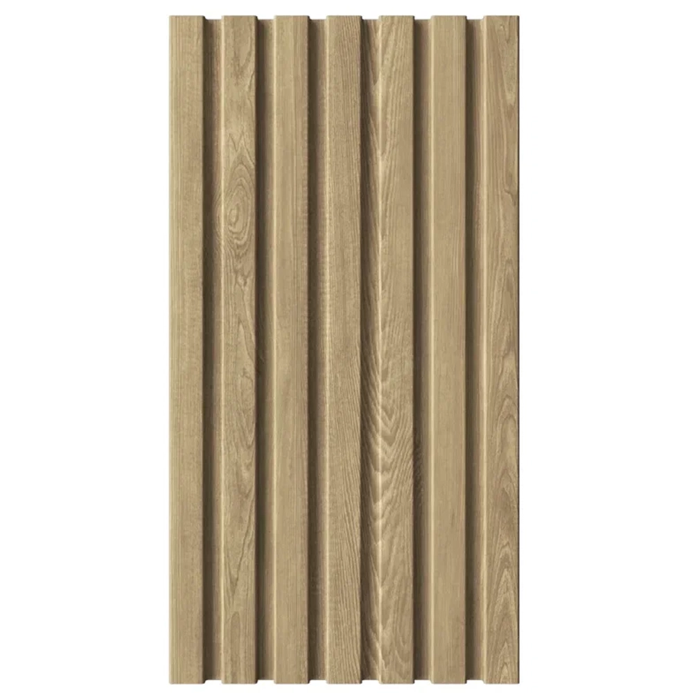 Стеновая реечная панель Альберо, Эко-шпон Дуб натуральный, 120*16*2750 мм