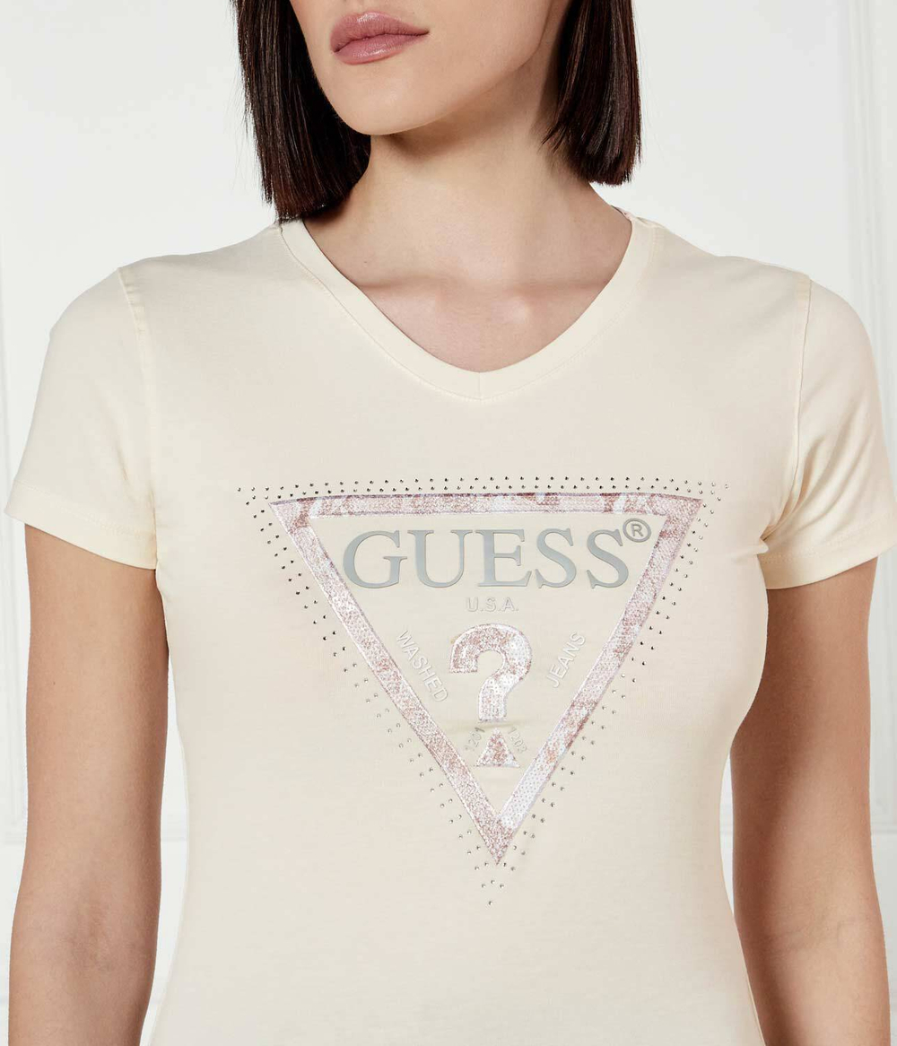 Футболка PYTHON GUESS - экрю(W5RI21 J1314)