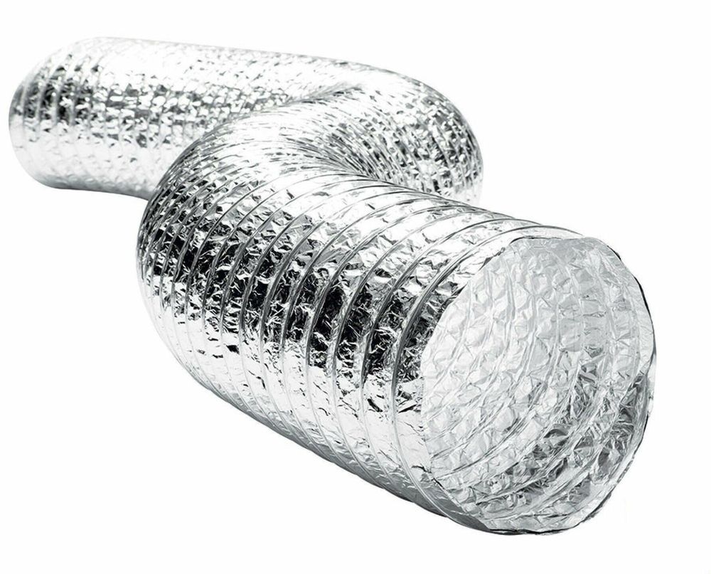 Воздухоотвод гофрированный из алюминиевой фольги 3м.