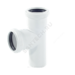 Тройник PP-H бесшумный белый RAUPIANO PLUS Дн 40х40х45гр б/нап в/к Rehau 11231041002