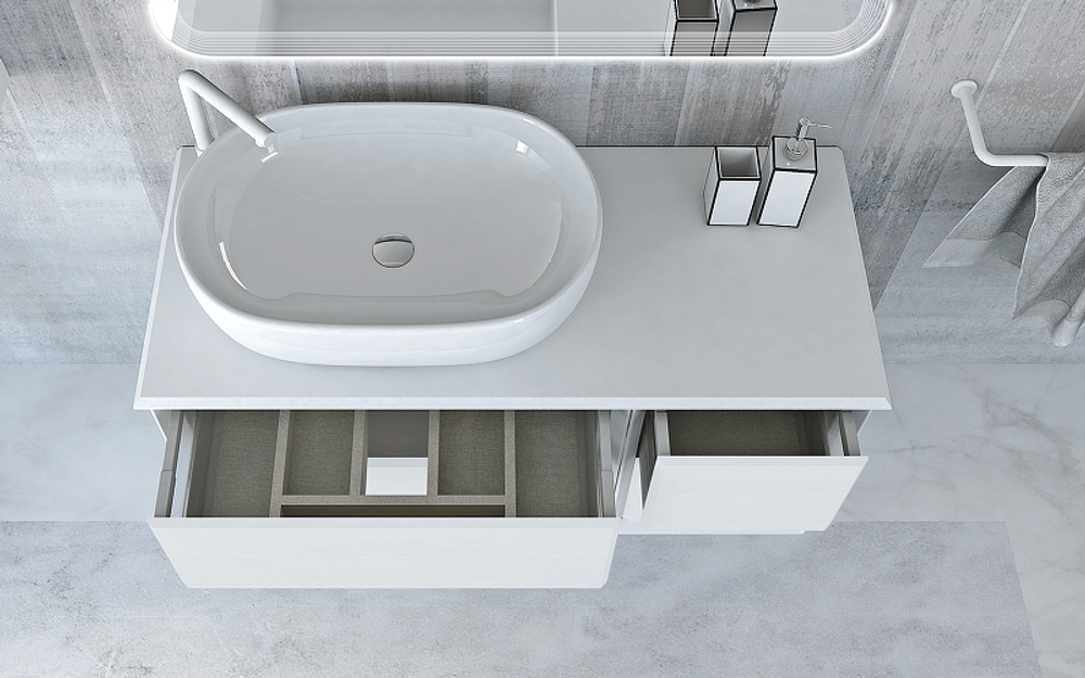 Тумба Cezares Bellagio 35 54717 подвесная Bianco Opaco