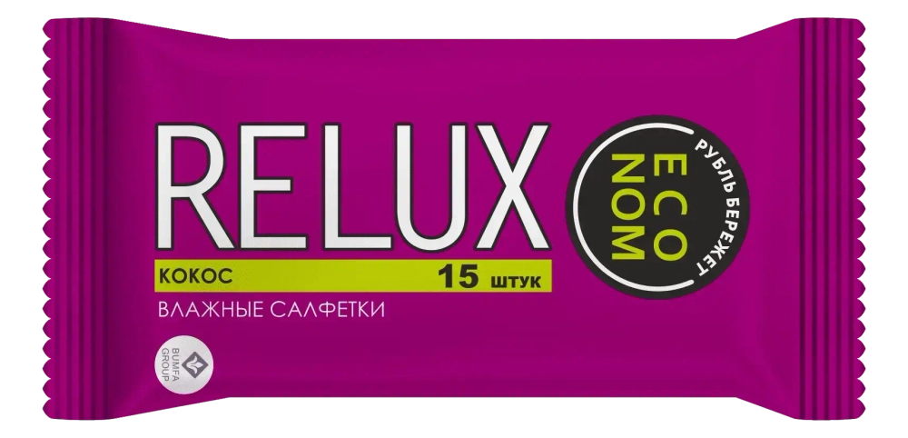 Салфетки влажные RELUX освежающие Кокос 15шт