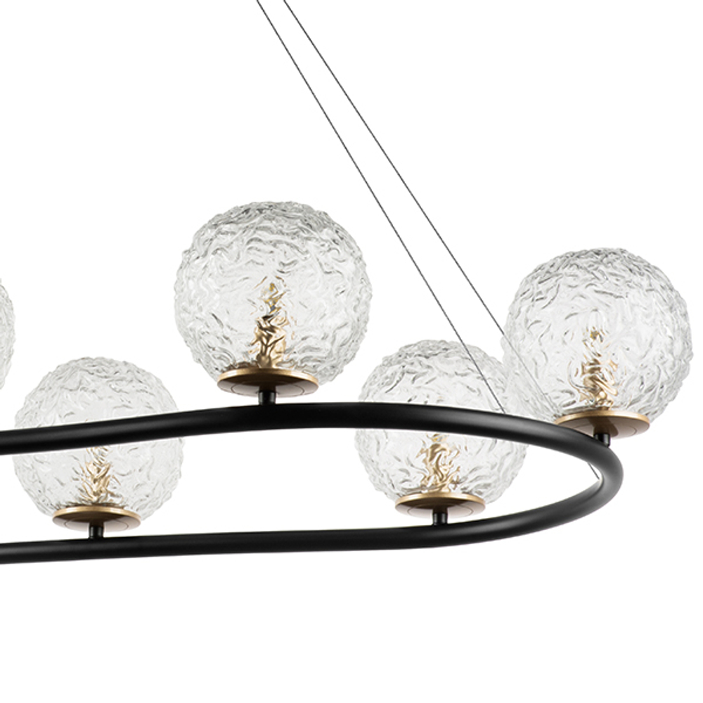 815287 Люстра BARI 8х10W(led) G9 ЧЕРНЫЙ МАТОВЫЙ/ЗОЛОТО