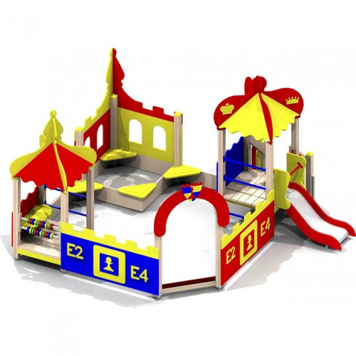 Песочный дворик с горкой «Шахматный клуб»