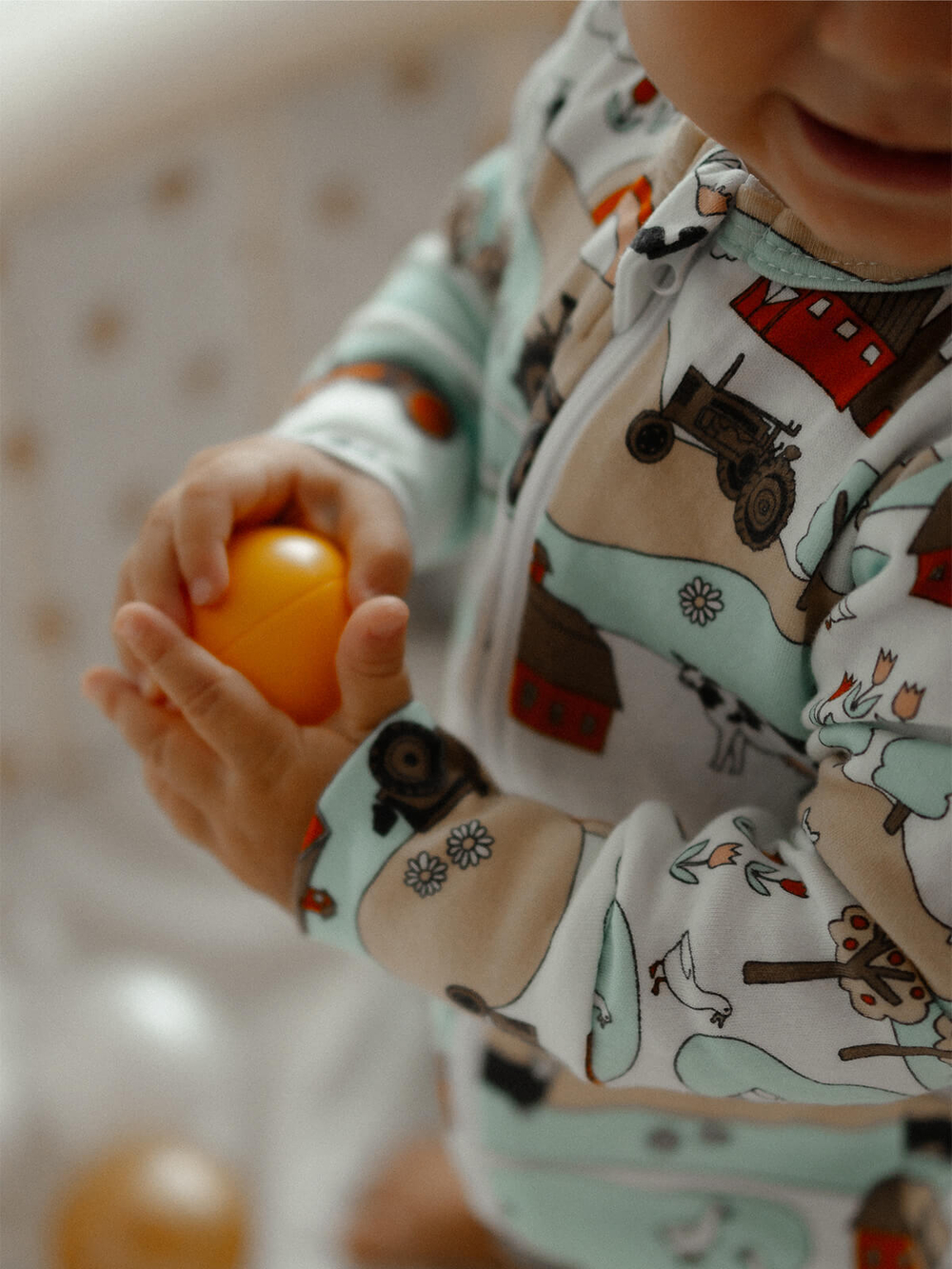 Комбинезон Mjölk Sleep and Play Ферма, на манжетах