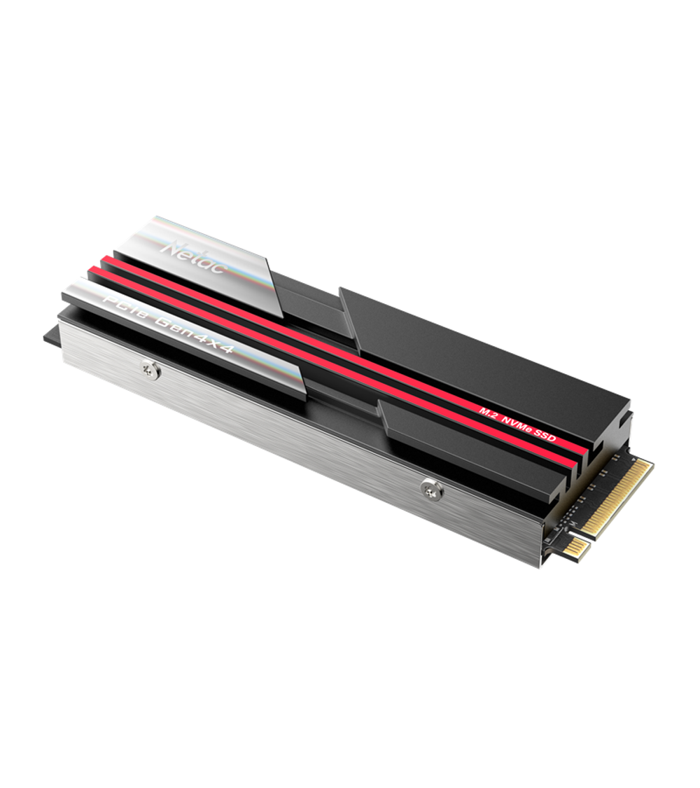 Ssd накопитель Netac SSD NV7000 1TB PCIe 4 x4 M.2 2280 NVMe 3D NAND, R/W up to 7200/5500MB/s, IOPS(R4K) 460K/920K, TBW 640TB, with heat sink, 5y wty