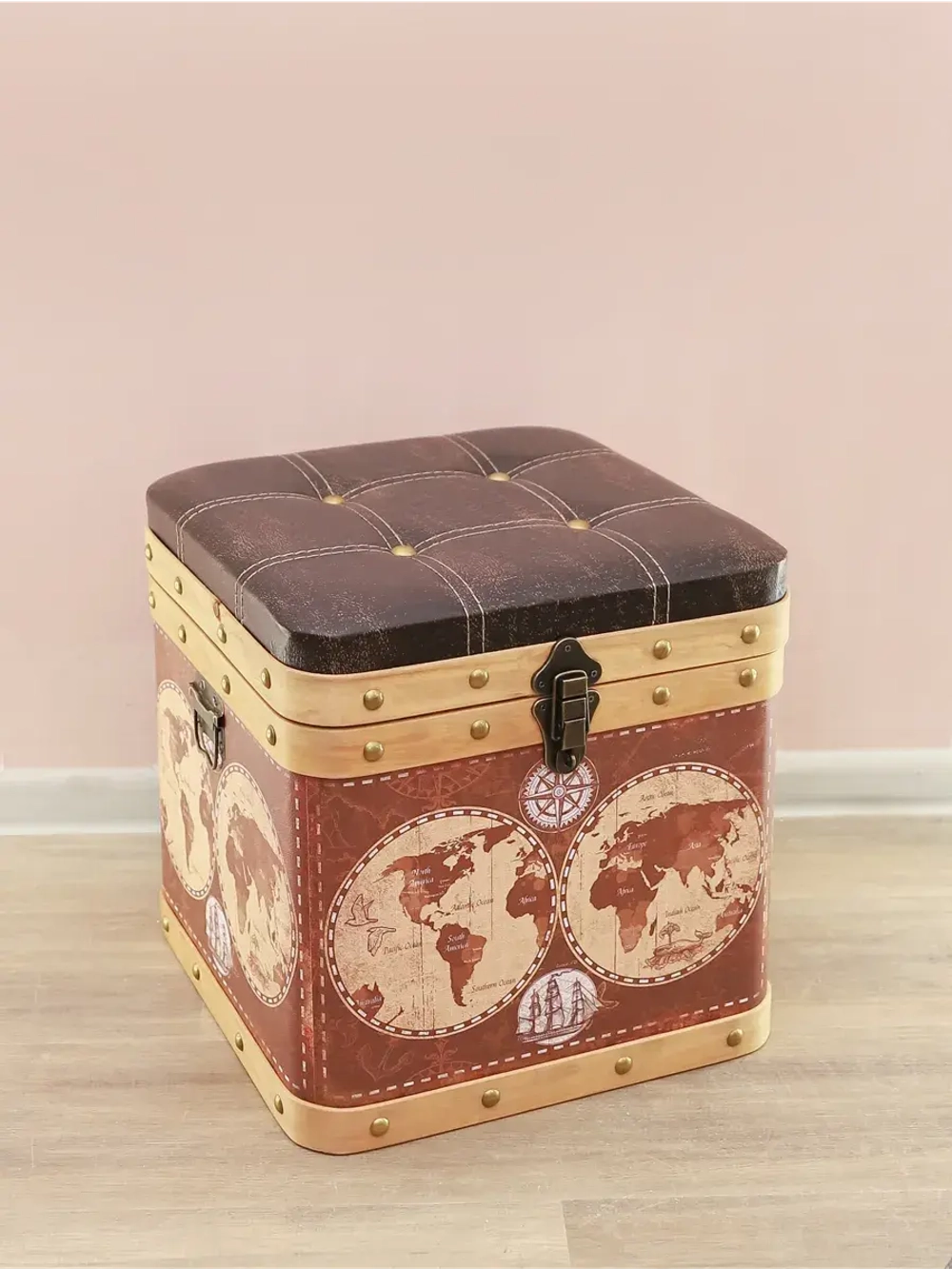 Пуфик для прихожей с ящиком 48*48*49 см