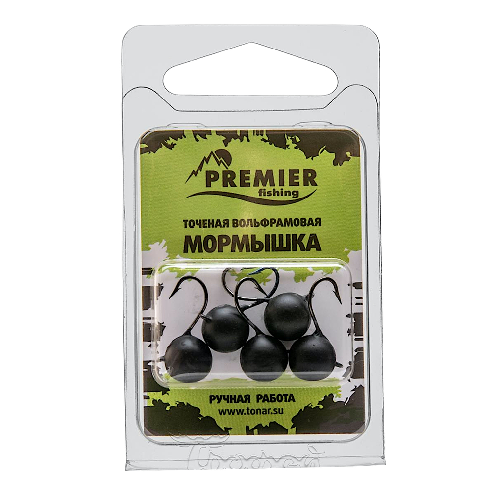 Мормышка вольфрам Premier Fishing Шар 08мм 5г Чёрный 826 1шт PR-M-826