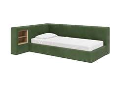 Диван-кровать Cube c нишей M (зелено-голубой FiberGuardе)