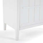 Шкаф 66х45х173, Карлос распашной, для вещей, одежды, посуды, с 3 полкам, массив сосны, белый, Dipriz