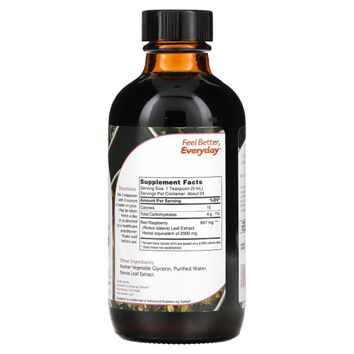 Zahler, PureBerry, жидкость из листьев красной малины без спирта, 118,3 мл (4 жидк. унц.)