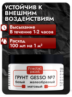 Белый грунт GESSO №7 очень густой, гибкий, полупрозрачный и матовый для скрапбукинга