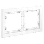 Рамка стеклянная VOLTUM S70 на 2 поста, (белый,матовый,стекло)