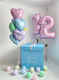 Воздушные шары на 12 лет для девочки №2988