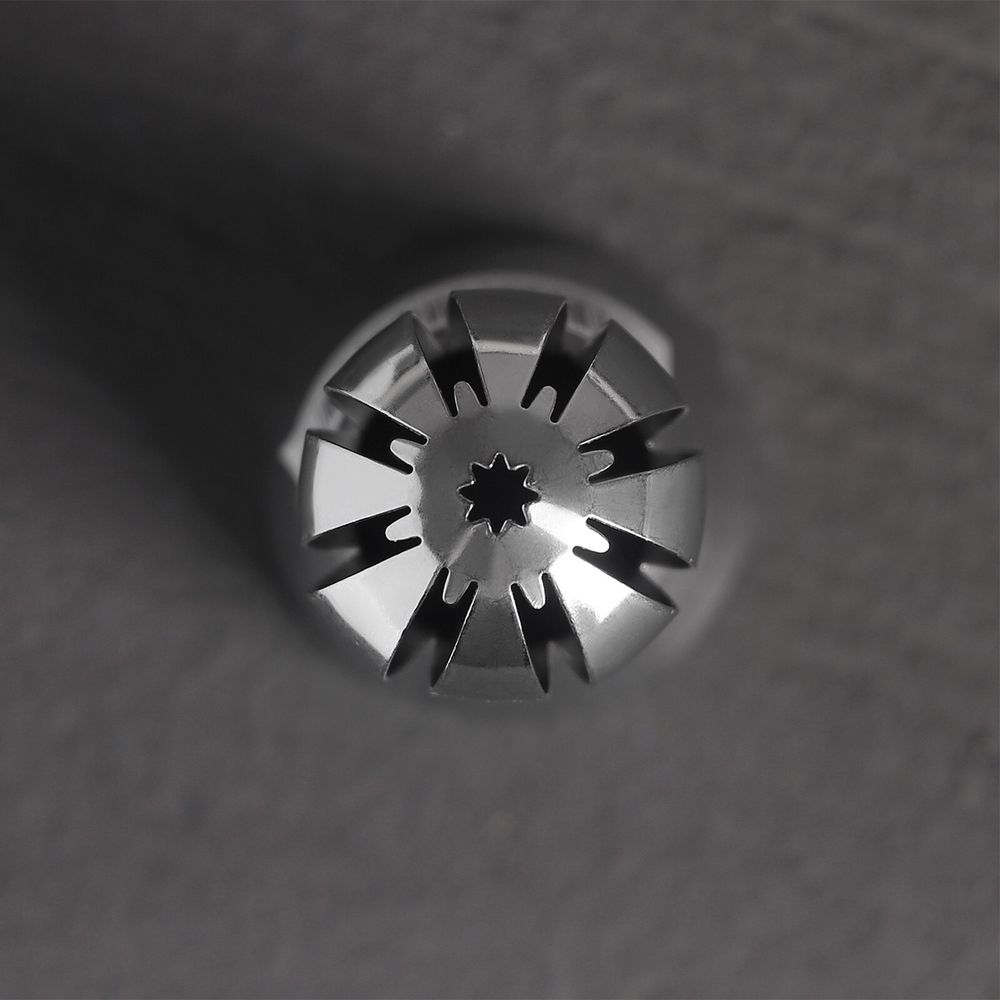 Насадка кондитерская «Сфера.Прорези с каплей и лучом», d=3 см, выход 2,3 см, нержавеющая сталь