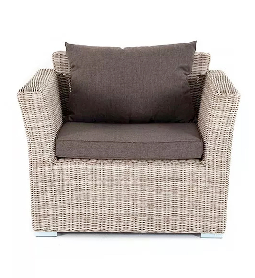 "Капучино" кресло из искусственного ротанга, цвет бежевый