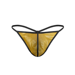 Золотистые сексуальные мужские трусы-стринги (Размер: L) (Цвет: золотистый)