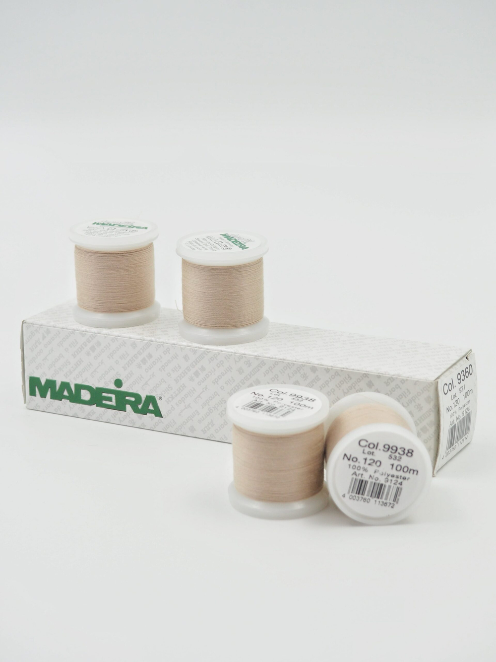 Нитки швейные Madeira aerofil №120 Col. 9938 светло-бежевый (100 м)