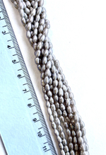 20941 Жемчуг серый рис A+Grade 6*5мм, нить 40см