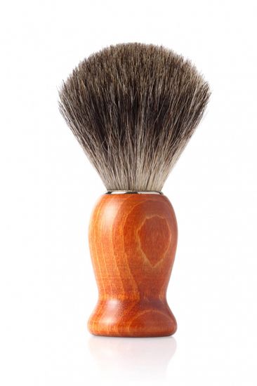 Помазок для бритья Mondial, дерево, ворс барсука, рукоять - цвет - красное дерево