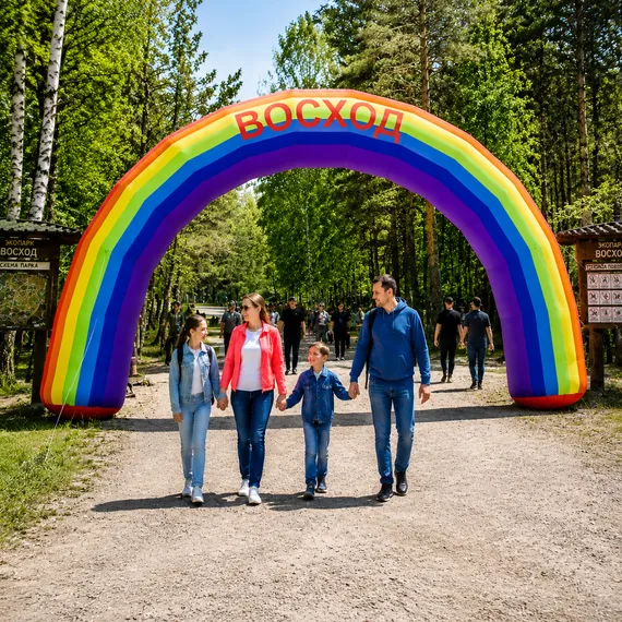 Надувная арка Радужная