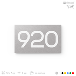 Номер на дверь 920, табличка на дверь для офиса, квартиры, кабинета, аудитории, склада, серая 120х70 мм, Айдентика Технолоджи