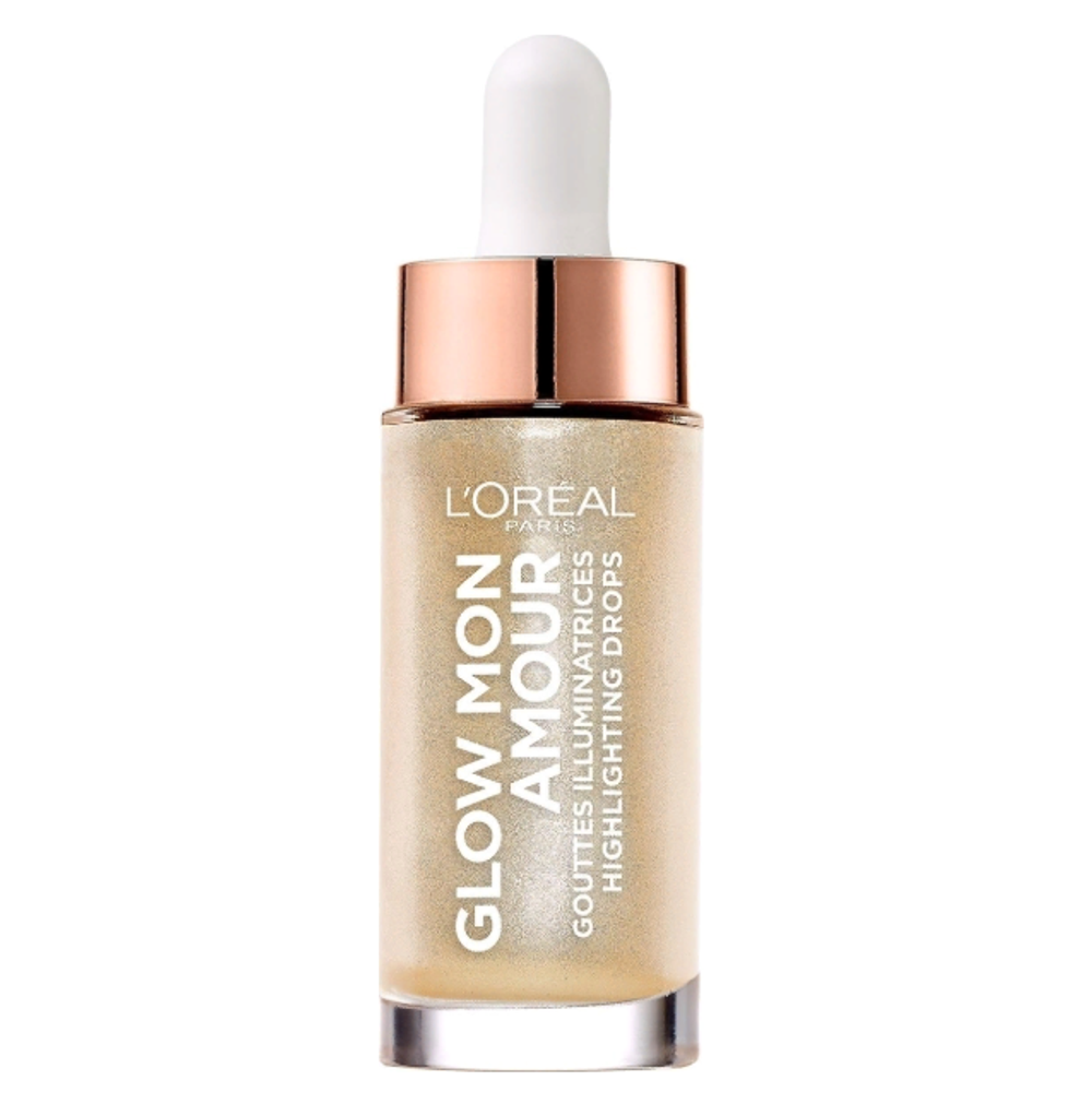 L'Oreal Paris Хайлайтер Glow Mon Amour, жидкий, для сияния кожи, с кокосовым маслом, тон №01, Светлый, 15 мл