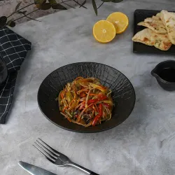 Салатник 400 мл d 18 см h5 cм Black Raw Wood P.L. Proff Cuisine [6]