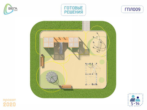 Детская игровая площадка для детей от 5 до 14 лет