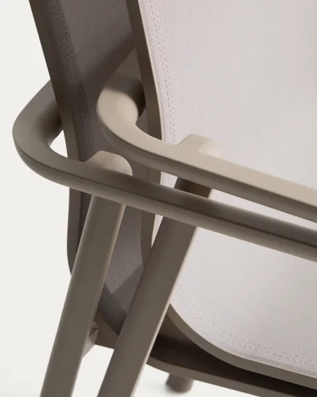 Комплект садовой мебели Brela стол и 6 стульев Canea из алюминия бежевого цвета