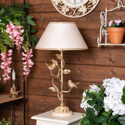 Настольная лампа Терра Spring Айвори с абажуром №38 Молоко